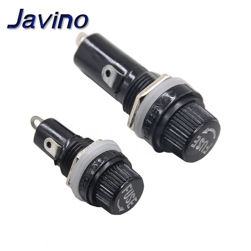 5-50Pcs/lot 5*20mm 6*30mm glass fuse holders 5x20 6x30 insurance tube socket fuse holder for insurance Panel Mount Fuse Holder