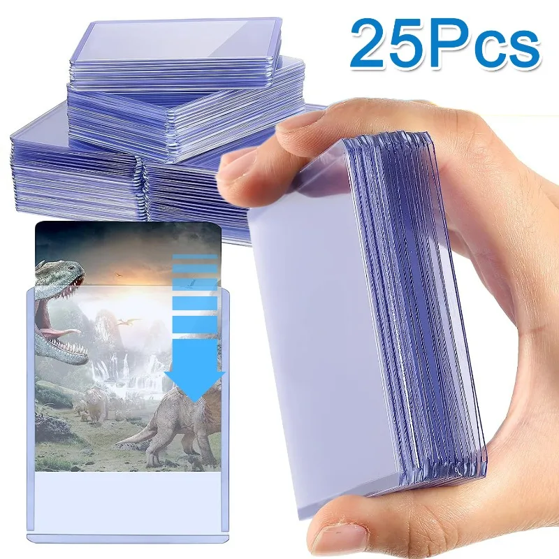 1-25 pces 3 "x 4" mangas de cartão de plástico duro à prova dwaterproof água coletor titular do cartão protetores capa para cartões de negociação esportes cartão de beisebol