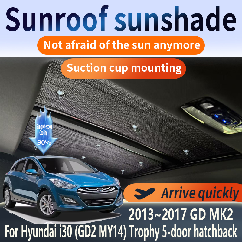 Zonnedak Zonnescherm Geschikt Voor Hyundai i30 Hatchback 2013 ~ 2017 Auto Panoramisch Blok het zonlicht Dak Hitteschild Venster zonnescherm