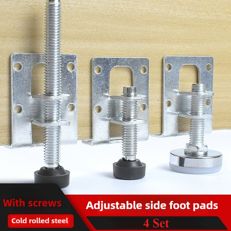 4 conjunto nivelador pés sofá pernas mesa extensores de perna de aço mesa perna riser portátil nivelamento pé para cozinha casa quarto sofá mesa