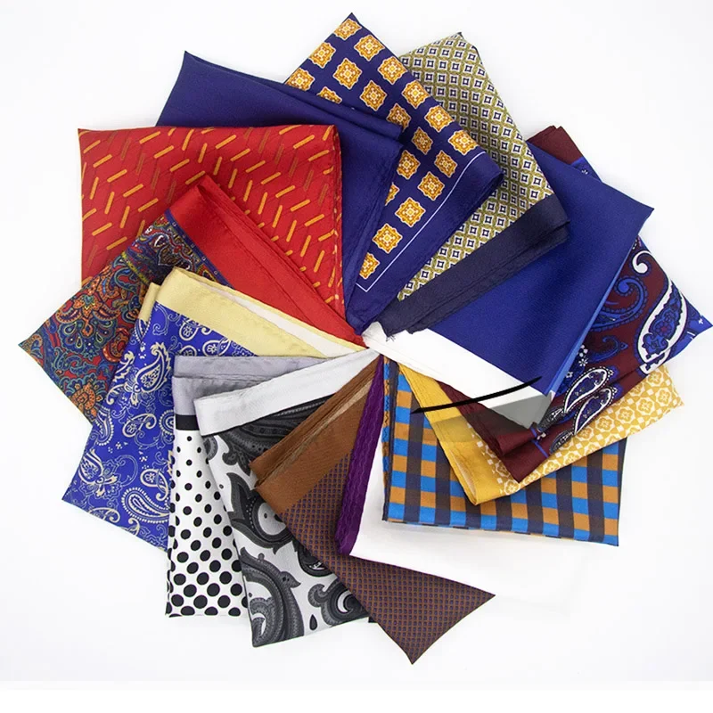 Homens 100% bolso de seda quadrado impressão cetim real pequeno lenço quadrado cavalheiro terno de negócios camisa lenço no peito lenço 30*30 cm
