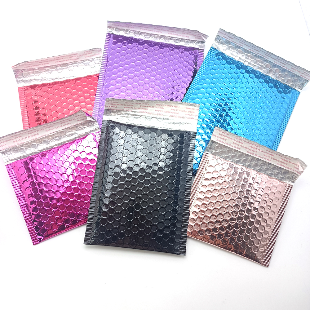 15x13cm Purple Aluminium Foil Bubble bag Air Bubble Envelope Padded Express Parcel Bags Plastic Shipping Mailing Packaging Pouch