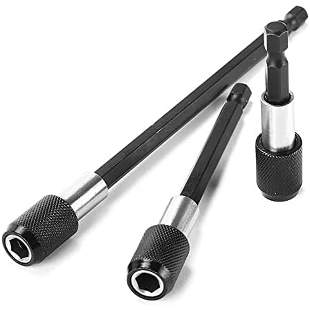 3 pz Adattatore Mandrino di Estensione Magnetica 1/4 Pollici Codolo Esagonale Barra A Sgancio Rapido Presa Cacciavite Bit Holder Set per Viti Dadi