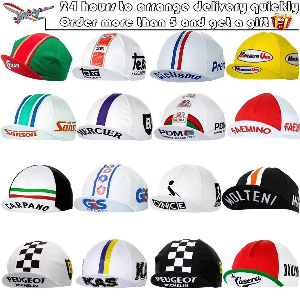 Topi Bersepeda Retro Pria dan Wanita Topi Sepeda Tim Beberapa Pilihan Gaya Hiasan Kepala Sejuk MTB Bersepeda Topi Bersepeda Olahraga Merek Pro