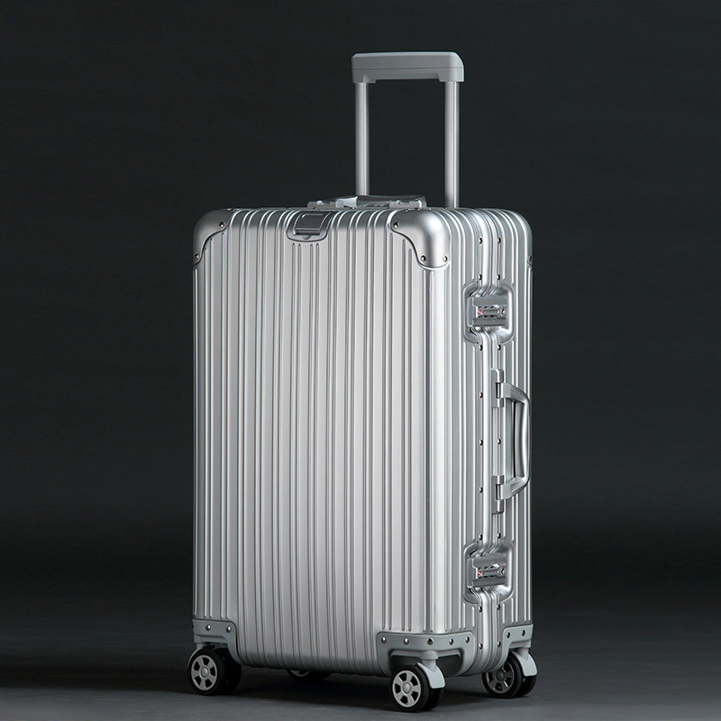 Best verkopende koffer 100% aluminium metalen trolley koffer koffers op wielen dragen op bagage 20/24/28/30 Inch koffer trip cabine