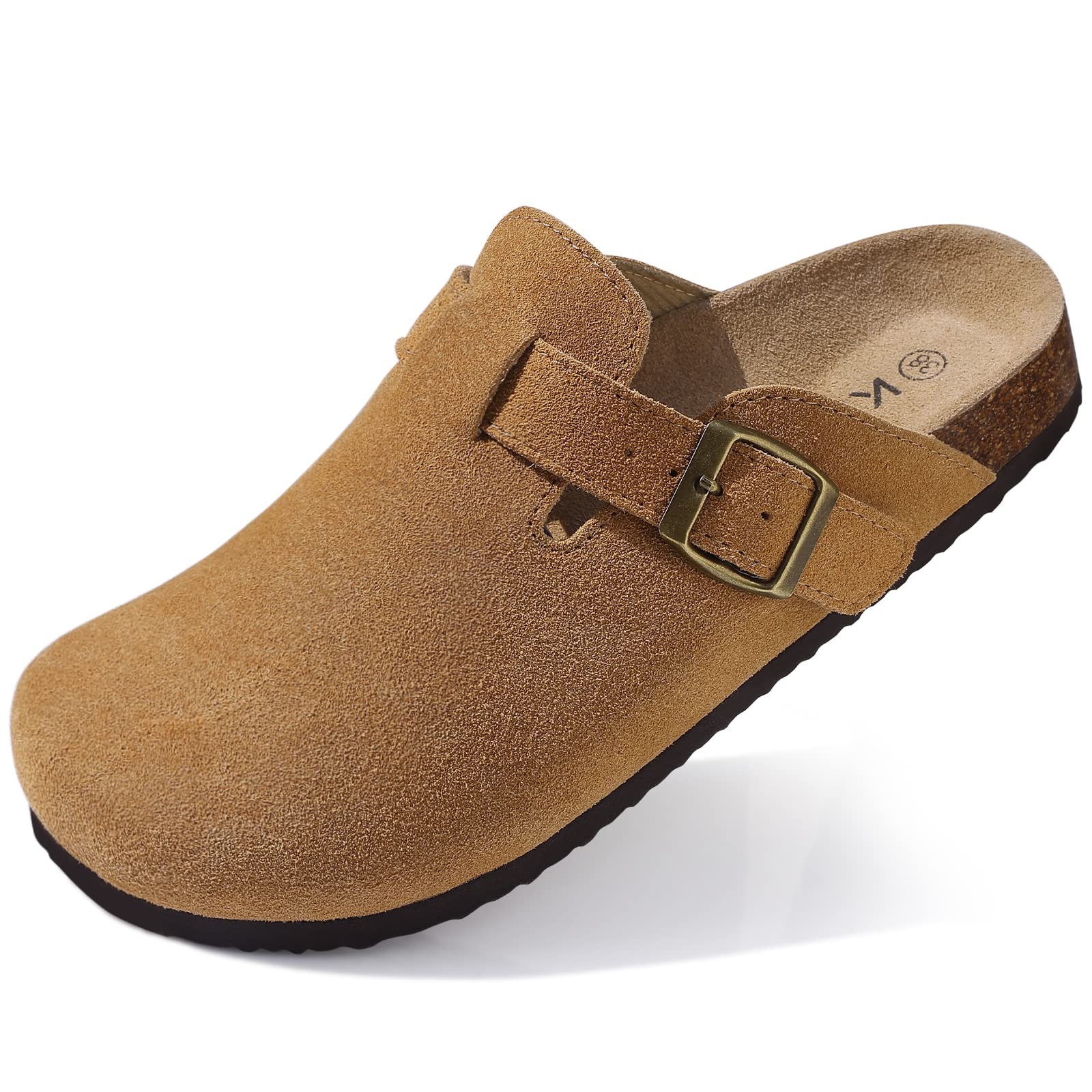 รองเท้าแตะสําหรับชายแฟชั่น Retro Cork Clogs Men Mules รองเท้า Arch สนับสนุน Unisex คลาสสิกรองเท้าชายหาดผู้ชายรองเท้าแตะหนังนิ่ม