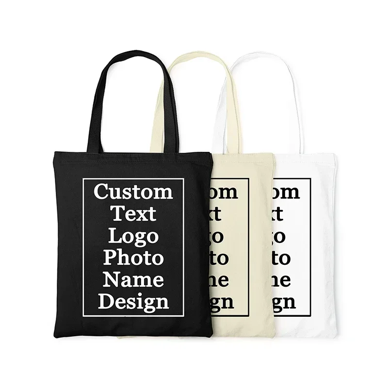 Sacos de lona personalizados shopper bolsa de ombro grandes mulheres designer bolsas de compras tote casual mulher mercearia tecido personalizável