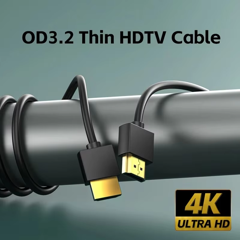Cable Chapado en Oro 1.4 4K 1080P 3D para HDTV, Divisor, Conmutador, Compatible con Cable DVI VGA