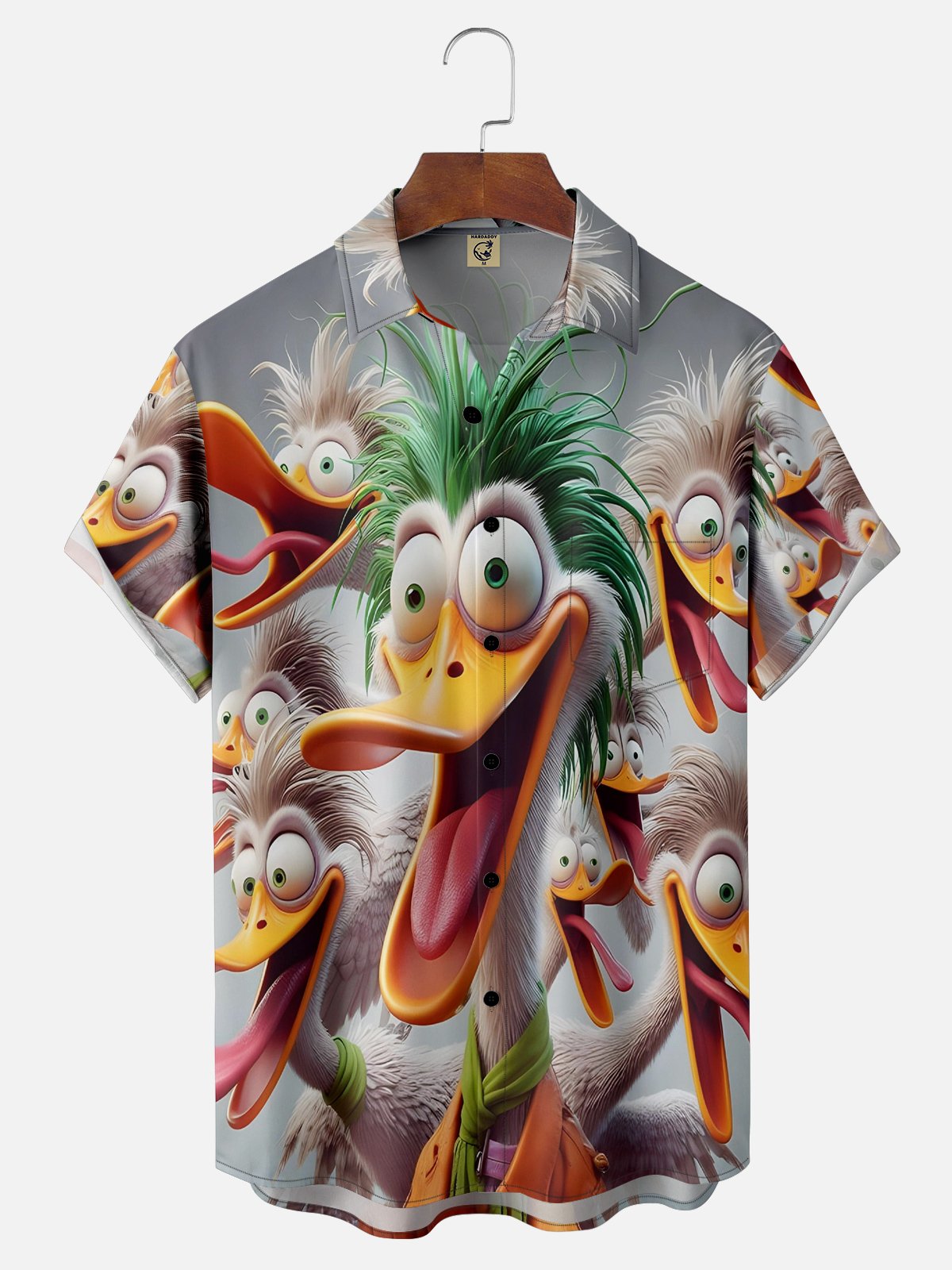 Chemise graphique animal de dessin animé pour hommes, impression 3D drôle, séchage rapide, manches courtes, vêtements décontractés en Y, mode de rue d'été