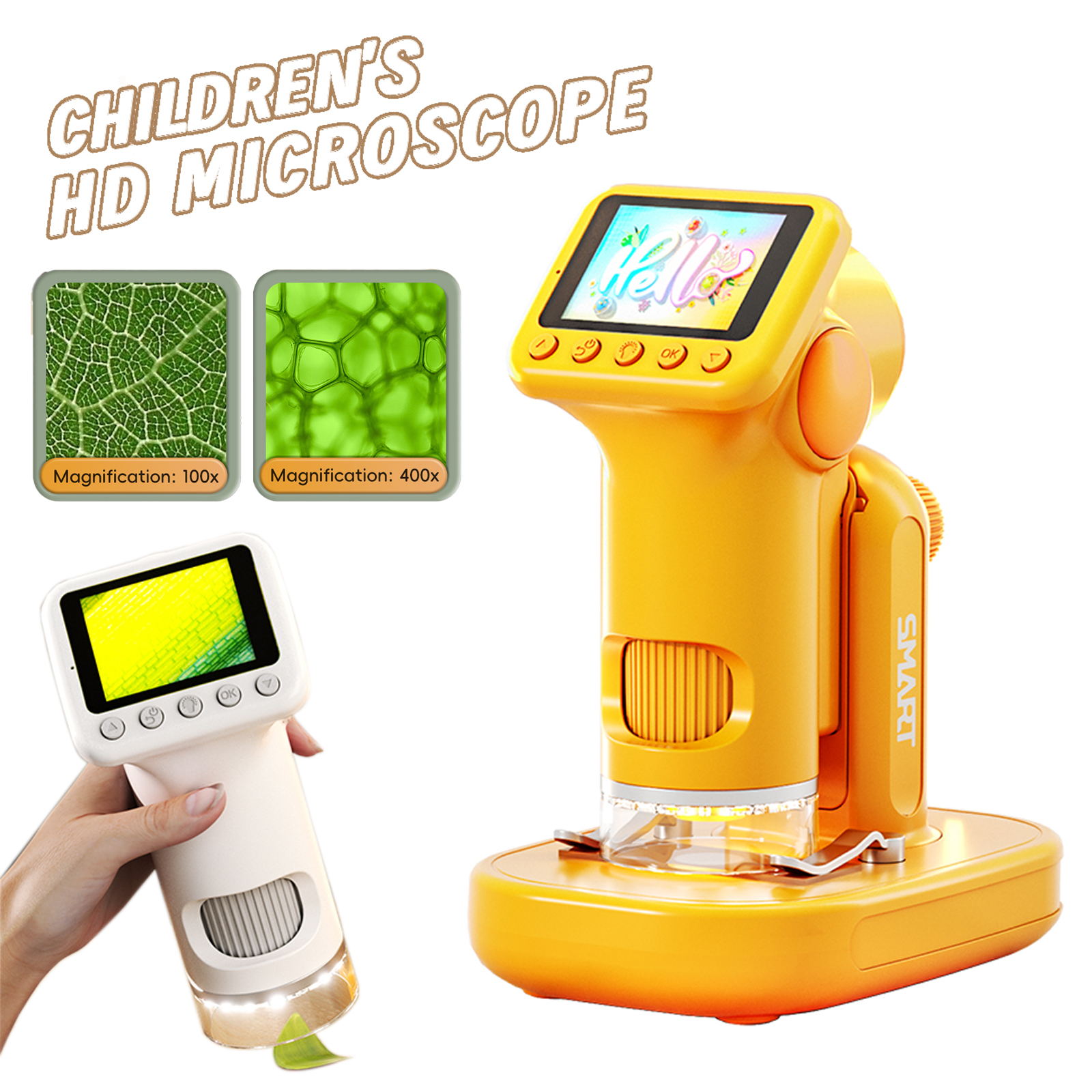 1600X Handheld Microscoop 2 Inch Scherm Kinderen Vergrootglas Lens Mini Draagbare Elektronische Microscopen Ondersteuning Camera Photoes P02