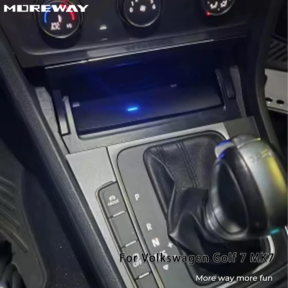 Moreway Auto Draadloze Oplader voor Volkswagen Golf 7 MK7 2014-2018 Oplaadpad Mobiele Telefoonhouder Snelle Oplading Auto-interieur