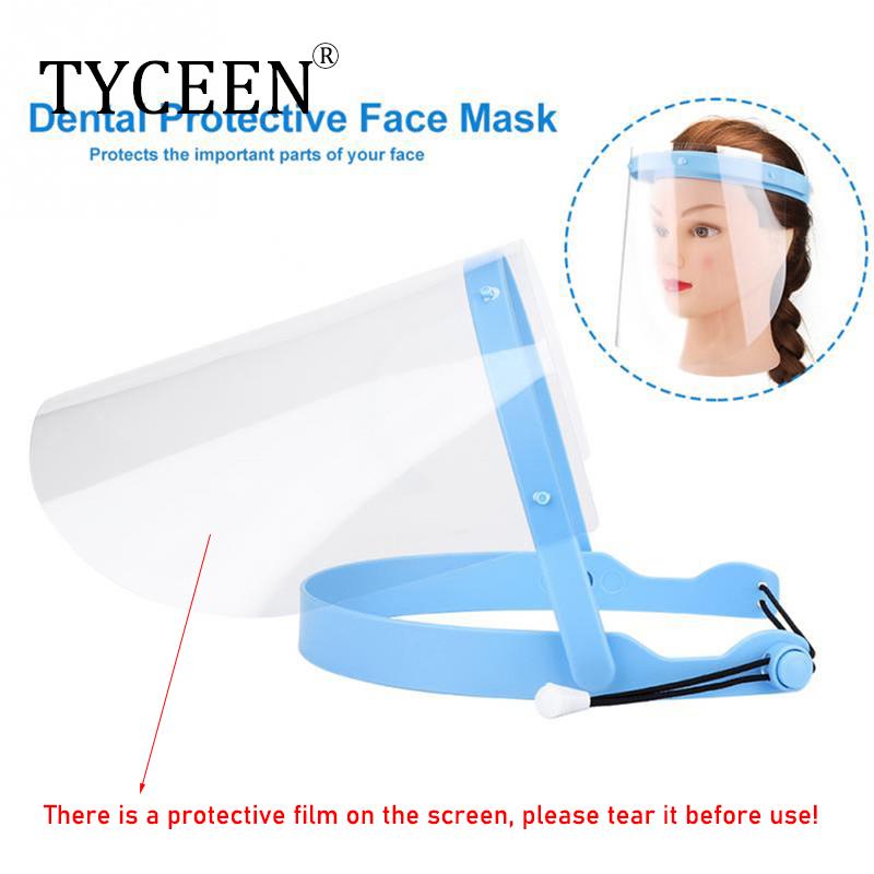 ทันตกรรมป้องกันใบหน้าทันตกรรม Face Shield 10Pcs ที่ถอดออกได้ Face Shield Anti-Fog ป้องกันฝุ่นเปลี่ยนครอบคลุมเครื่องมือทันตแพทย์