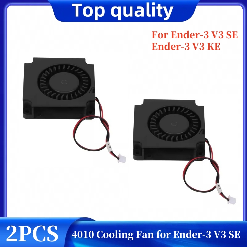 2 pces 4010 ventilador de refrigeração para creality ender 3 v3 se/v3 ke/cr10 se de peças e acessórios da impressora 3d, 24v 4010 extrusor turbo ventilador