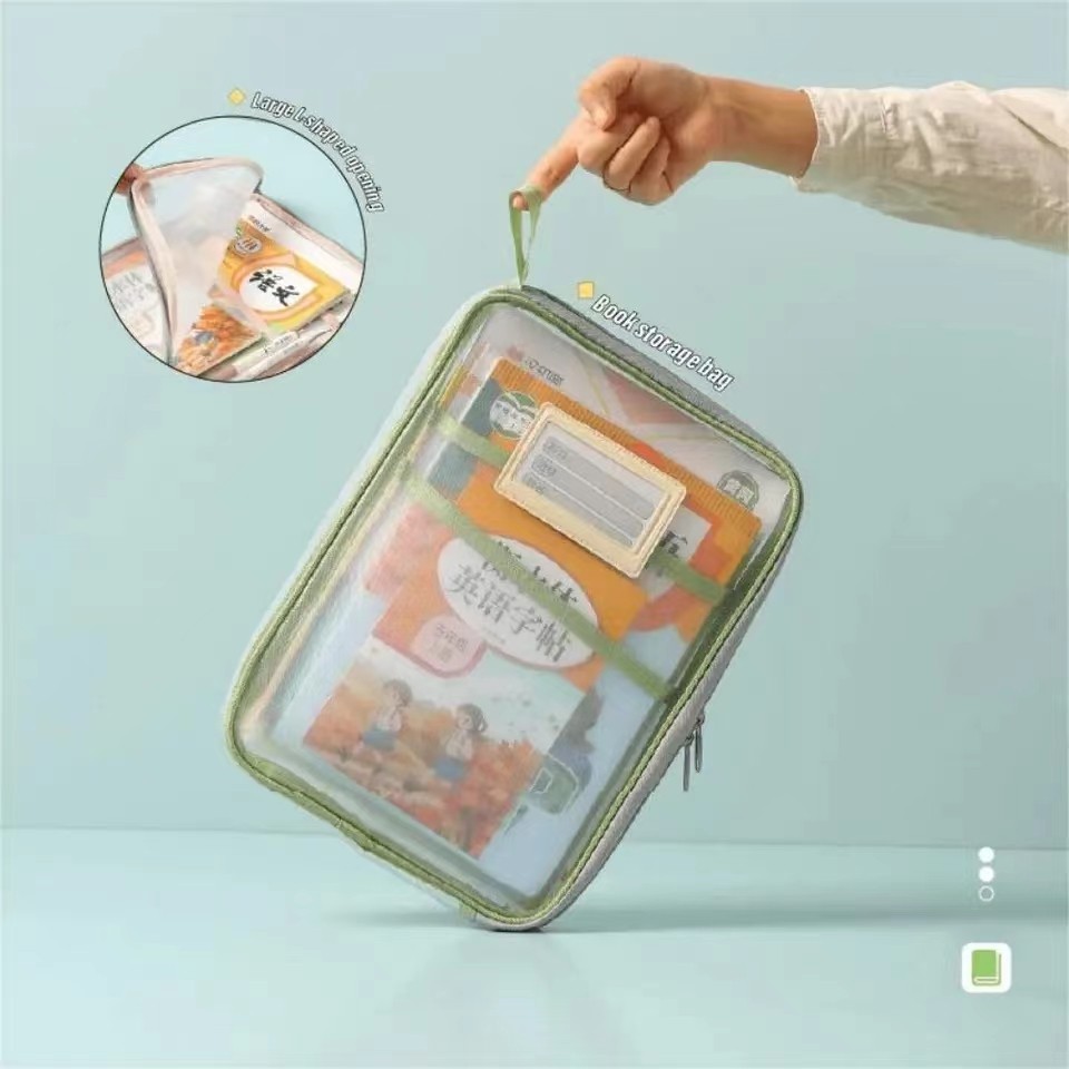 Transparente Schreibwaren Lagerung Ordner Heißer Verdicken Mesh Zipper Datei Verpackung A4 Größe Schule Bürobedarf Reise Lagerung Taschen