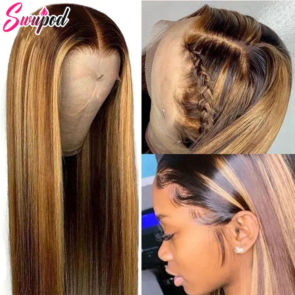 30/40 pollici 13x6/13x4 HD Parrucca Frontale Del Merletto per Le Donne Nere Dritto Remy 4x4 Capelli Umani Ombre P4/27 Piano Evidenziare Colore Glueless