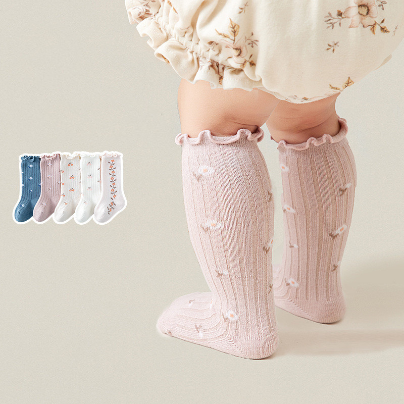 Lawadka calcetines para niñas recién nacidas primavera moda Otoño calcetines de algodón con estampado para niñas calcetines de belleza para niños pequeños 12M 24M 3T 5T