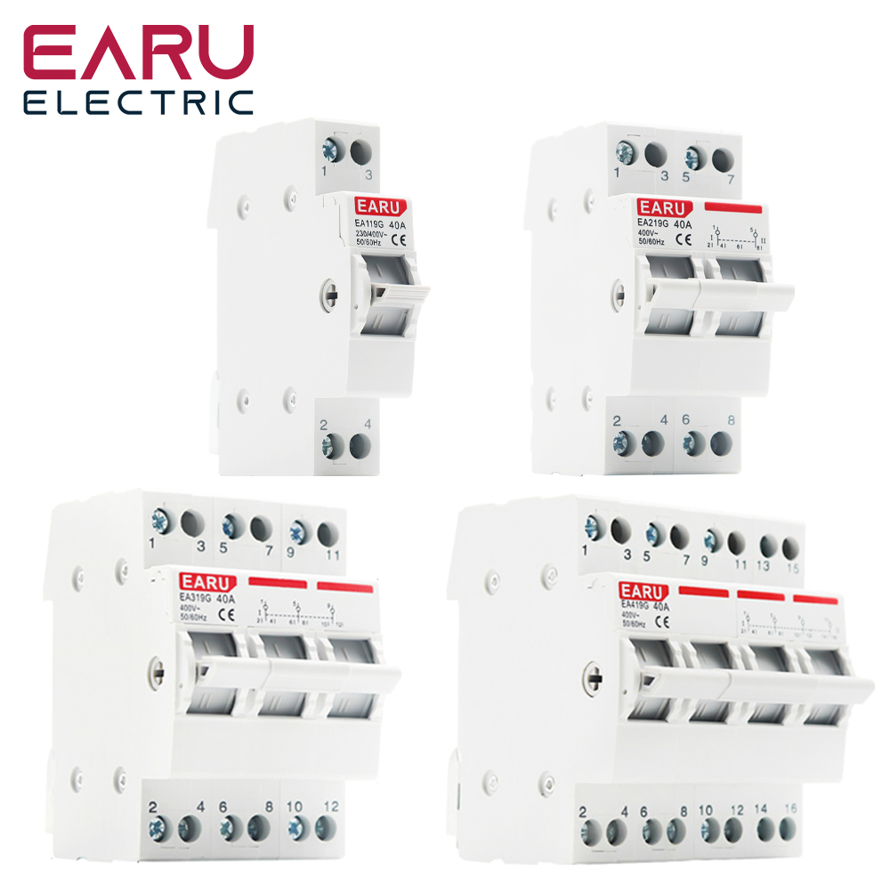 1P 2P 3P 4P 40A 63A MTS Dual Power Manual Transfer Interlock Circuit Breaker Din Rail Isolating Discountting Switch