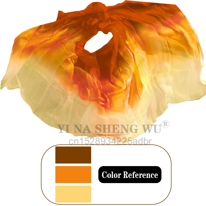 100% véu de seda real xale feminino cachecol traje acessório dança do ventre puro véu natural personalizado tingido louvor véu de seda marrom