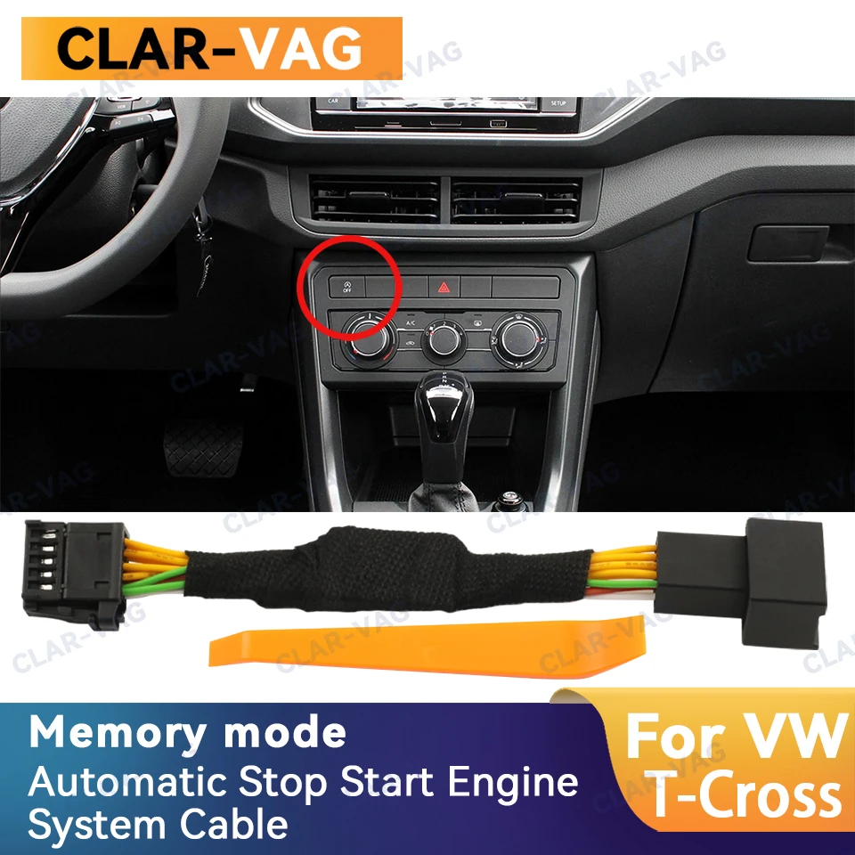 for VW T-Cross Multivan T6.1 for SKODA Fabia Scala Auto Stop Start Engine System Off Device Control Sensor Plug Stop Cancel Wire