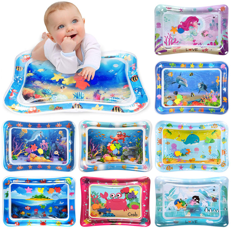 Barriga inflável tempo bebê jogar esteira crianças almofada de água educação precoce brinquedos interativos do bebê para crianças desenvolvimento sensorial