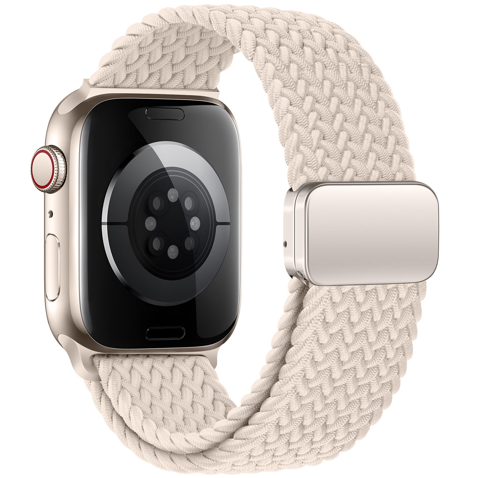 Ремешок нейлоновый для Apple Watch, магнитный плетеный браслет для iWatch series se 7 6 8 9 10 Ultra 2, 44 мм 40 мм 45 мм 46 мм 49 мм 41 мм 38