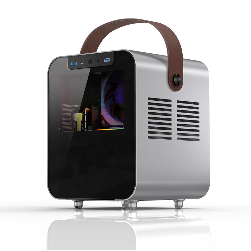BO 100 ITX Шасси Выдвижной тип Алюминиевый корпус для компьютера Портативный мини-шасси ITX, DTX (в пределах 170 мм * 203 мм)
