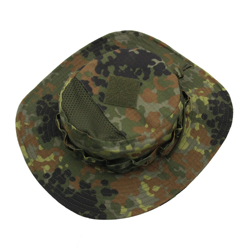 Duitse Hoed Flecktarn Camouflage Heren Zomer Boonie Cap Groen
