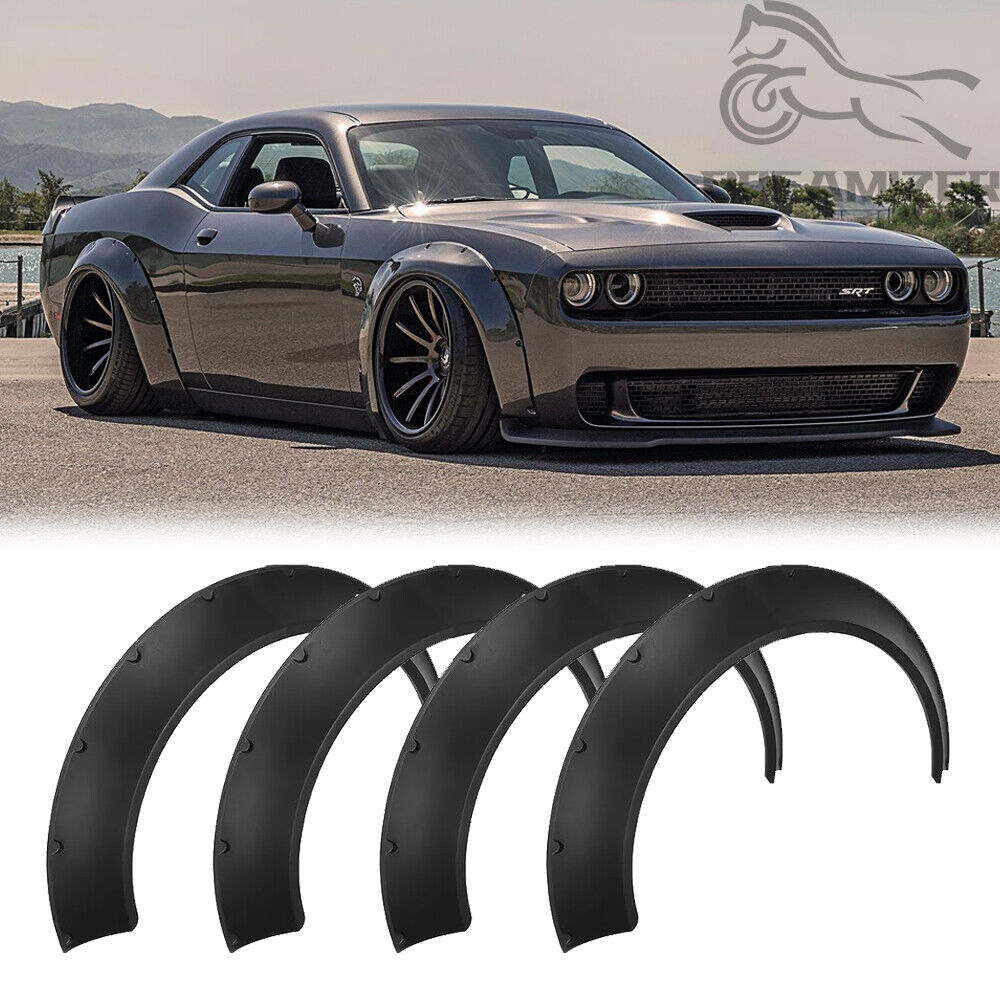 4 pçs universal carro largo para fender flares roda arcos extensão lama para-lamas para audi para lexus para dodge challenger