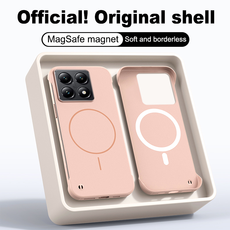 เคสแม่เหล็กบางเฉียบไร้ขอบสำหรับ Xiaomi 14T Pro Magsafe  วัสดุแข็ง PC ผิวด้าน ป้องกันการกระแทก สำหรับ MI14T 14TPro  แบบกันกระแทก