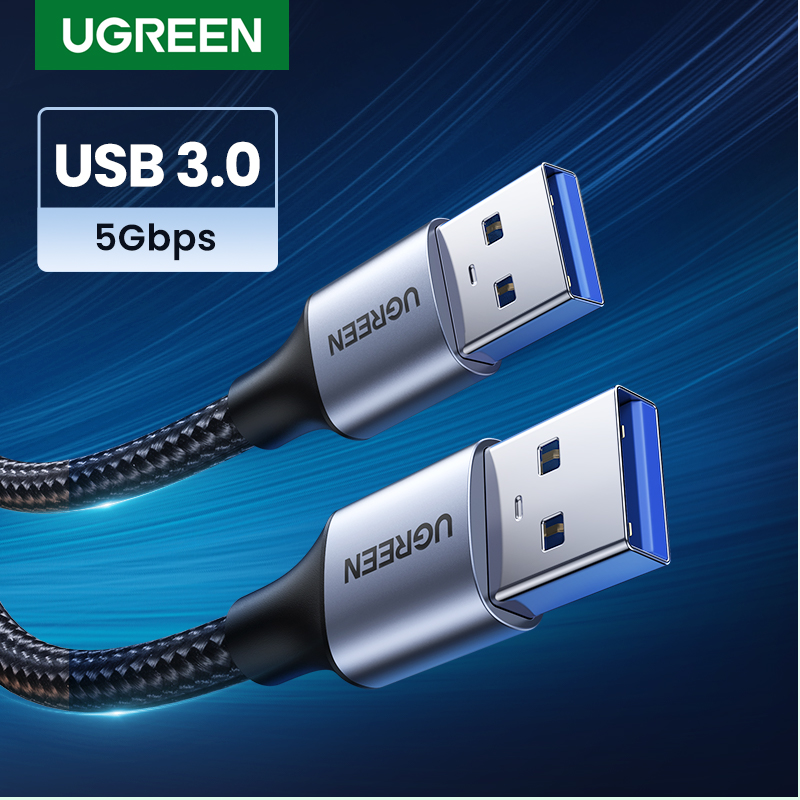 Ugreen USB к USB Удлинительный кабель Тип A папа к мужчине USB 3,0 2,0 удлинитель для радиатора жесткий диск ТВ коробка USB 3,0 кабель удлинитель