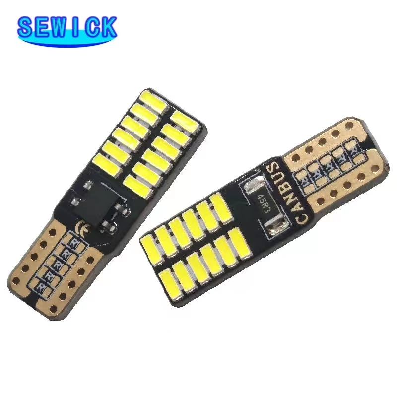 100 pz 12 V/24 V Canbus T10 W5W 194 501 Auto LED Interni Luci Strumento Lampadina per Auto Auto 24SMD Lampade di Liquidazione Bianco