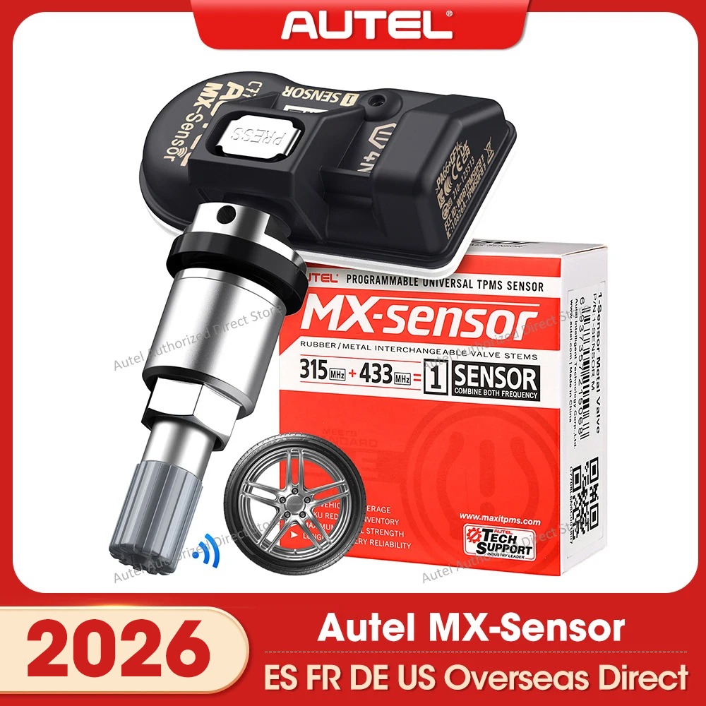 Autel-Capteur de pression 2 en 1 MX, 315MHz + 433MHz, remplacement des fréquences TPMS, fonctionne avec TS501 TS508WF ITS600E