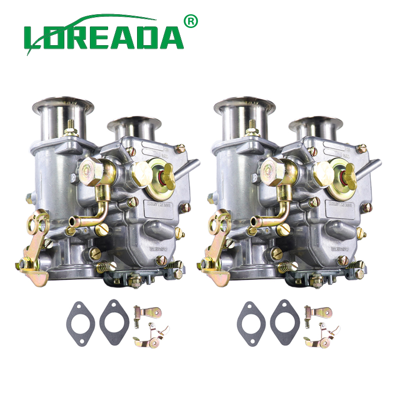 2ชิ้น X 40มม. คาร์บูเรเตอร์ใหม่40 dcoe 40 dcoe Weber ชุดประกอบสำหรับ TWIN Choke 4 6Cyl 1975-1992ทั้งหมด VW V8เครื่องยนต์199550.174