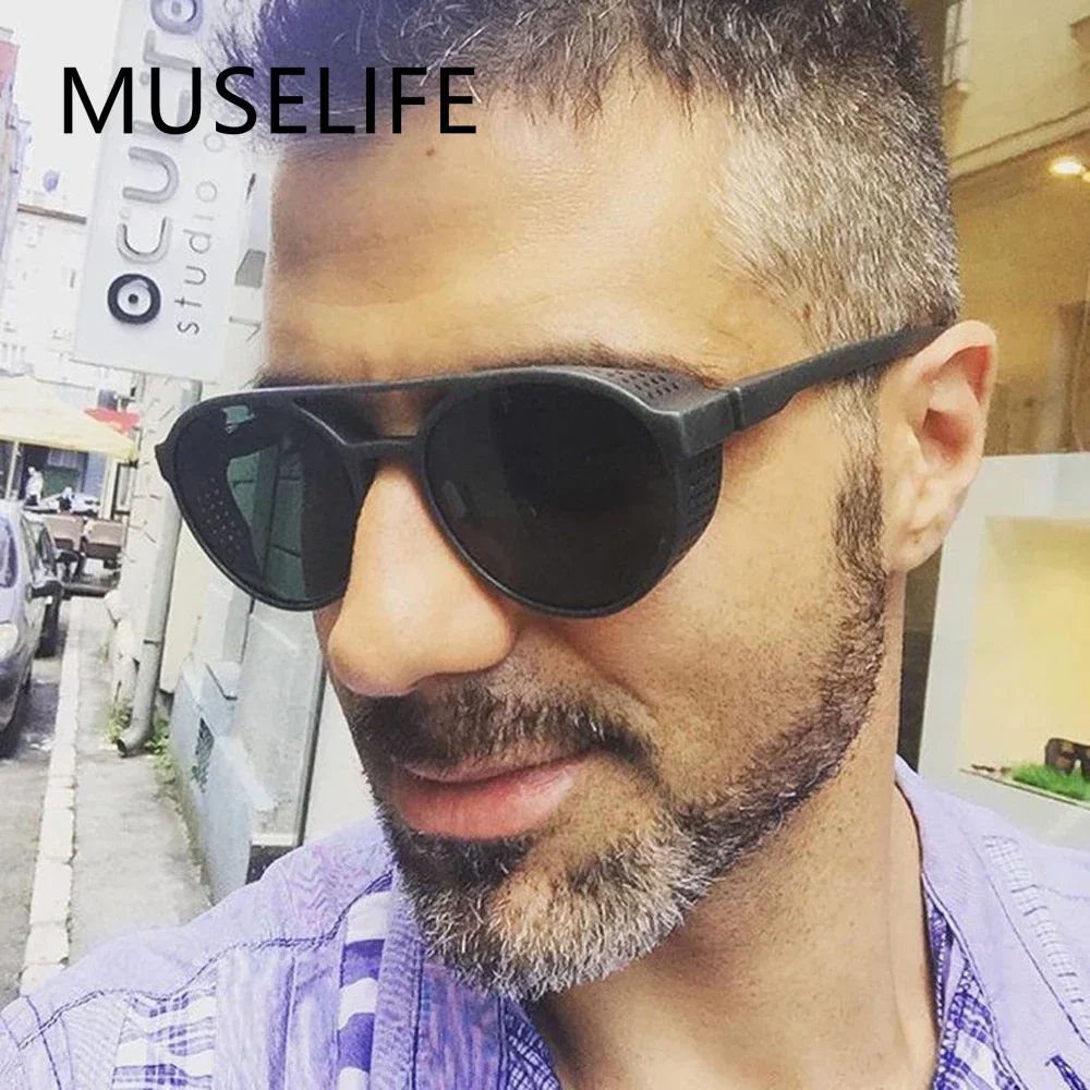 Occhiali da sole punk UV400 - Occhiali da sole stile retrò da uomo di MUSELIFE