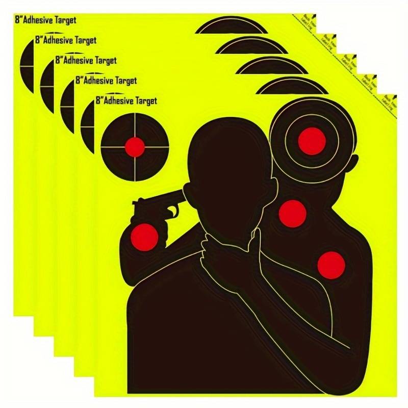 10/30 pces auto-adesivo faixa prática splatter alvo adesivo 8 Polegada alvo visando suprimentos de treinamento adesivo cor fluorescente