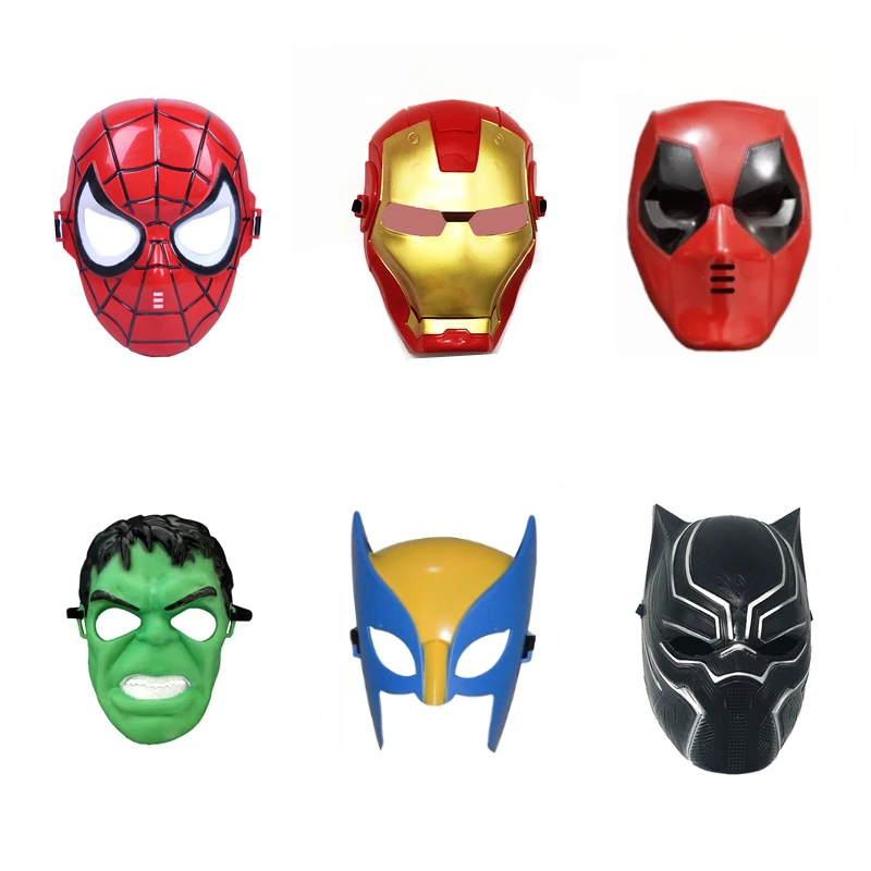 Beast kingdom homem aranha máscara hulk wolverine cosplay adereços ironman tema festa máscara halloween vestir-se meninos meninas presente de aniversário