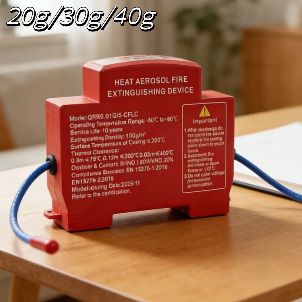 DIN Rail Mount Automatic Fire Extinguishing Sticker Dual-Line Design Flame Retardant Device with Auto Activation