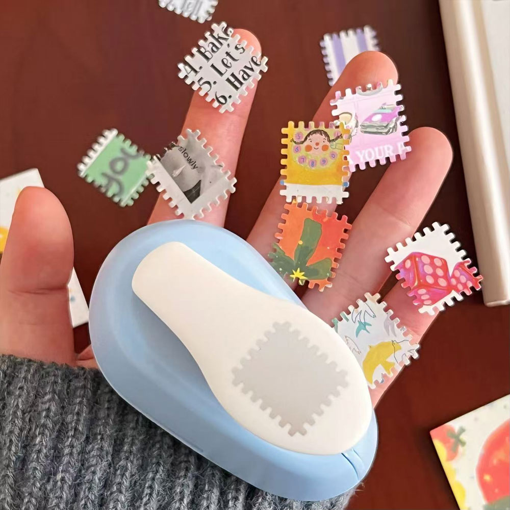 Outil de gaufrage de tampons monobloc, perforateur de journal de timbres, outil de gaufrage créatif fait à la main, outil de collection de matériaux de journal.