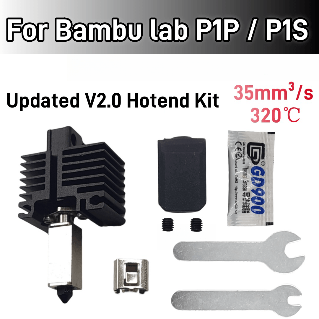 Dla Bambu Lab P1 Series Hotend Upgrade 2.0 Version Bambulab Bi Metal Fit Bamboo Bambulabs P1P P1S Hot End P1P Thermistor