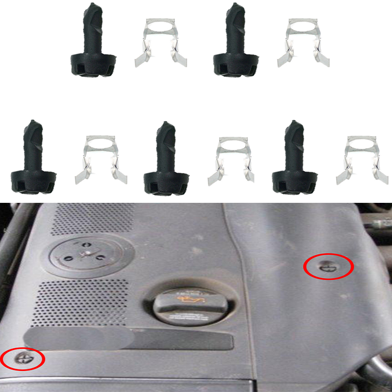Para Audi A4 B5 B6 B7 A6 C4 C5 A8 D2 Tampa superior do motor Clipes de giro N 90642001