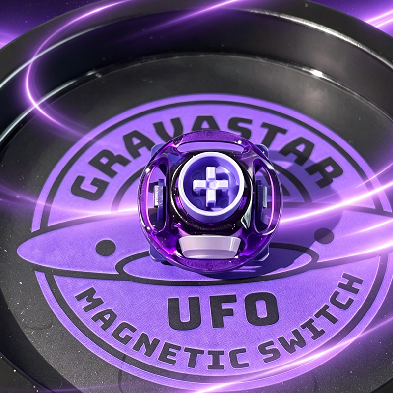 Interruttore Magnetico UFO a 3 Pin, Interruttori Lineari 360 °   Switch per Tastiera Magnetico Personalizzato con Design a Doppia Guida, Lubrificazione di Fabbrica RT0.001mm