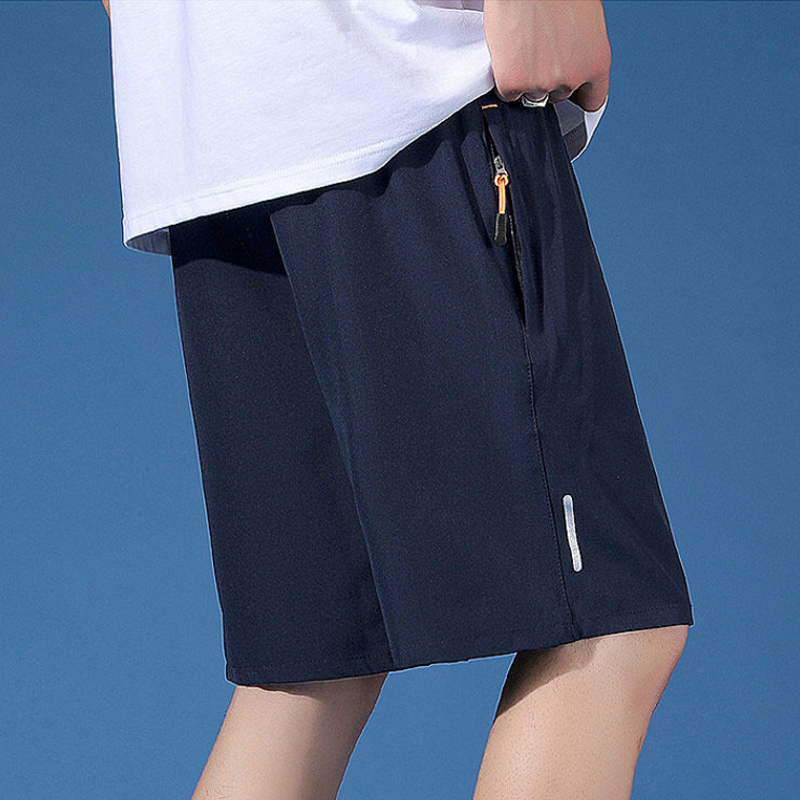 Boardshorts Herren Sommer Gym Kurze Hosen Sport Schnelltrocknend Reißverschlusstaschen Training Laufshorts Herren Gym Shorts Männer Workout