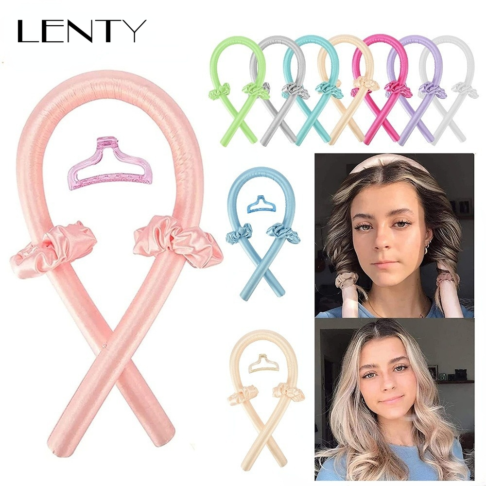Haste de ondulação sem calor, faixa de cabeça sem calor, fita de cachos de seda, rolos de cabelo para dormir, faixa macia, modelador de cabelo preguiçoso, ferramentas de estilo de cabelo