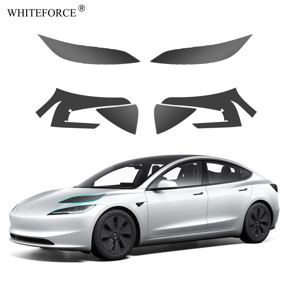 Для Tesla Model 3 Highland 2023-2025 Защитная пленка для заднего фонаря Модель 3+ Задний фонарь для фар Черные пленки, меняющие цвет