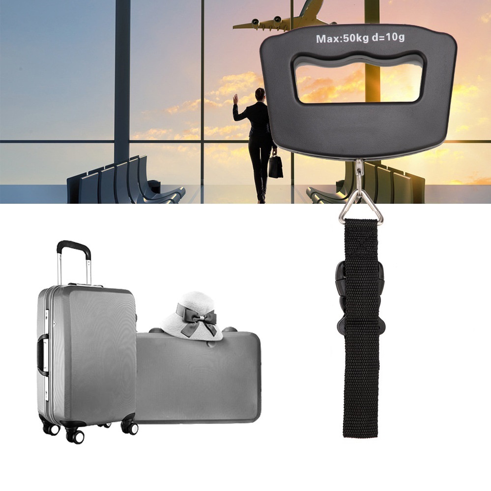 Portable LCD Digital Hanging Scale Luggage Suitcase Baggage Weight Travel Scales with Belt for Electronic Weight Tool 50kg/110lb
