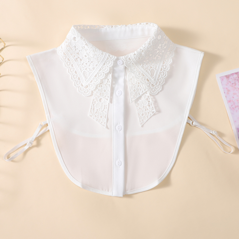 Women's Fashionable Embroidered Collar, Versatile Decoration, Detachable Chiffon Fake Collar