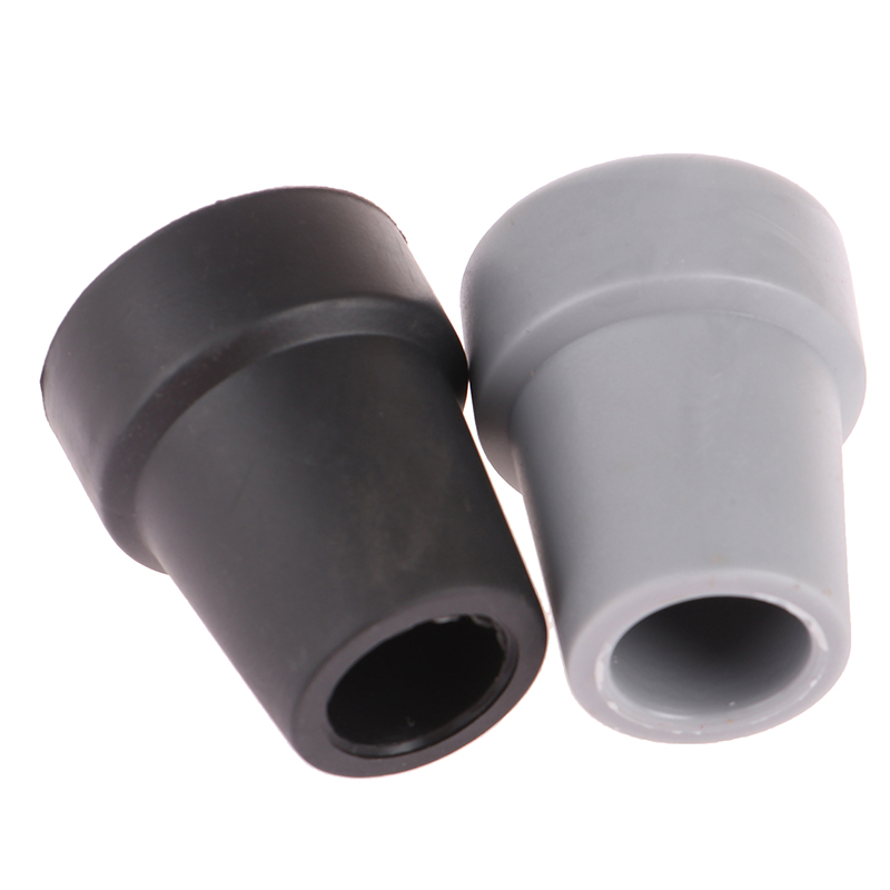 Almohadilla de punta de muleta de goma antideslizante de 19mm, reemplazo de bastones resistentes antideslizantes de goma duradera para muleta de bastón