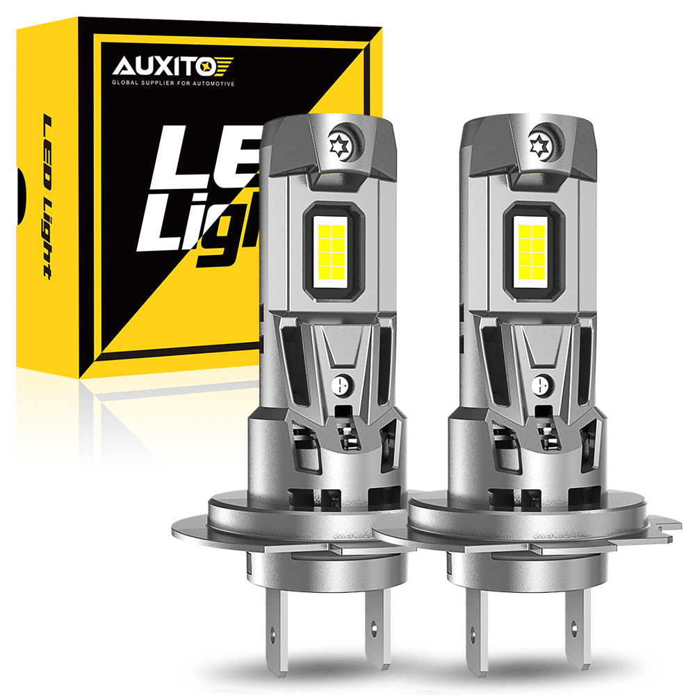 AUXITO 2 ชิ้น Mini H7 หลอดไฟ LED CANBUS 22000LM 120 วัตต์รถ Turbo ขับรถไฟหน้าข้อผิดพลาดฟรี 6500 พันสีขาว High Low Beam 12 โวลต์