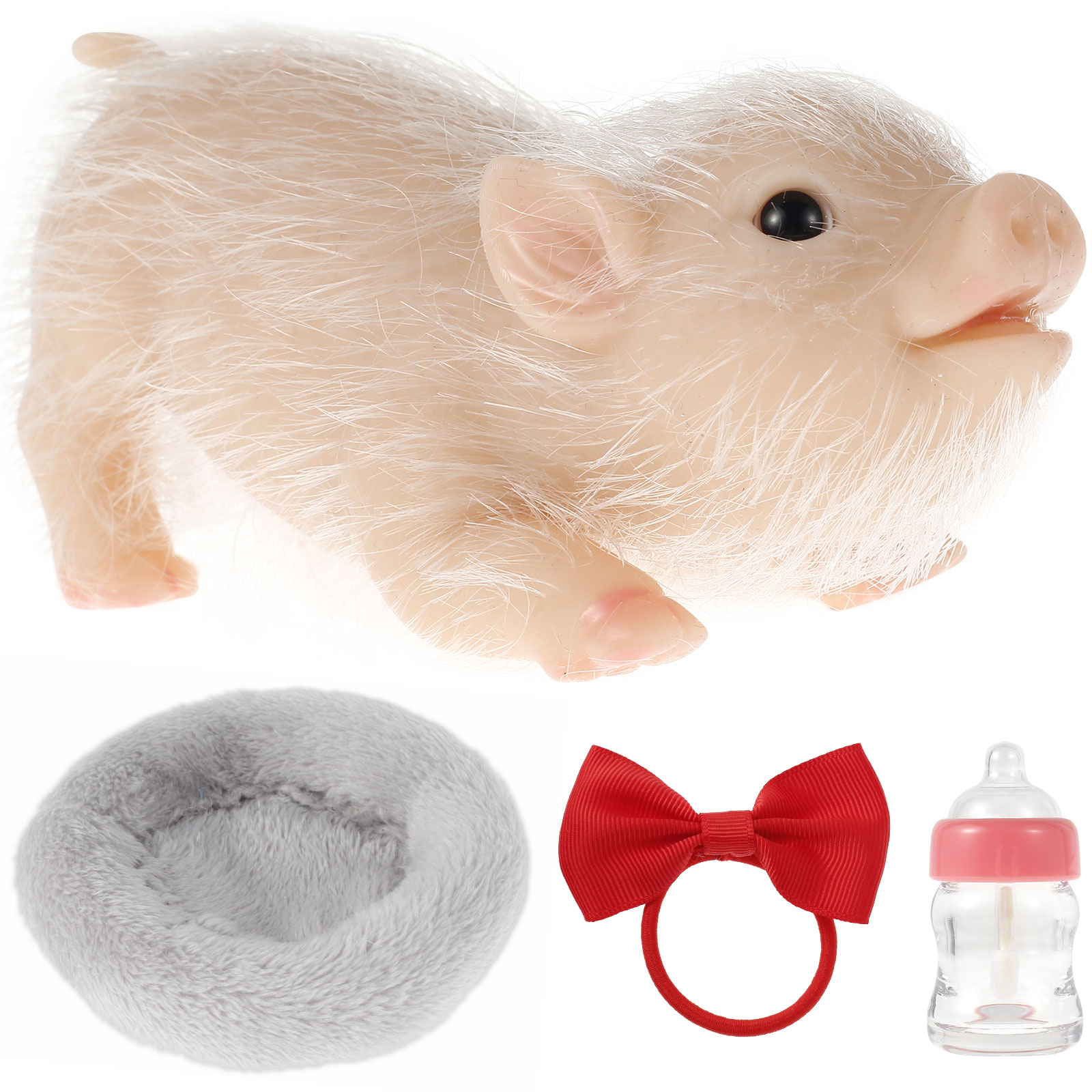 Lebensechte Schwein Puppe Mini Reborn Ferkel Dehnbar Realistische Weiche Nette Piggy Volle Silikon Körper Piggy Spielzeug Kind Weihnachten Puppen Geschenk