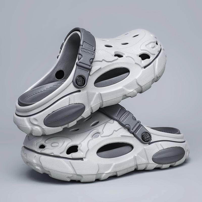 Sandálias Clogs Masculinas Tamanhos Grandes 47 48, Sapatos Casuais de Verão para Jardim e Exterior, Sapatos com Furos, Sapatos Aquáticos, Chinelos Confortáveis e Macios para Casa